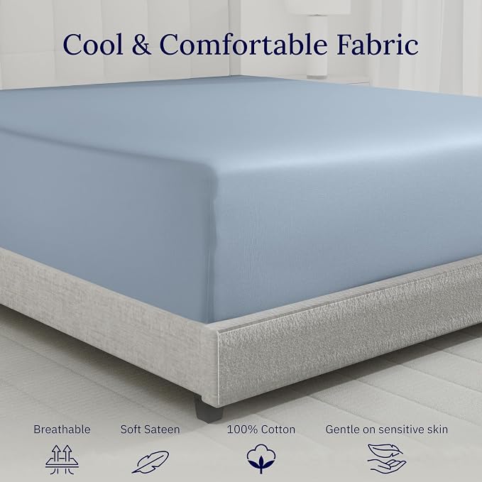 California Design Den Luxurious King Size Fitted Sheet Only - Image 7