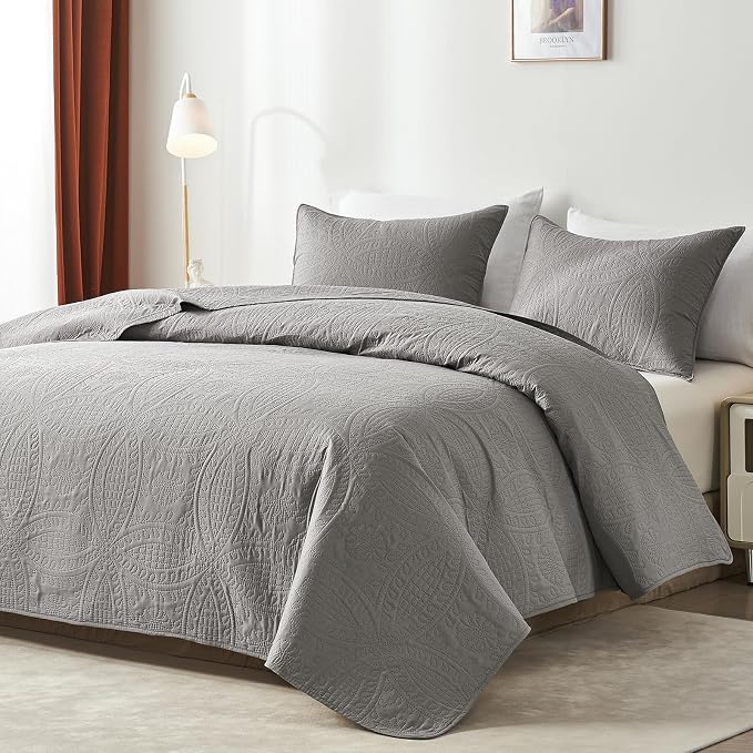 akkialla King Quilt Bedding Set, Lightweight Soft Bedspread Coverlet, Modern - Image 2