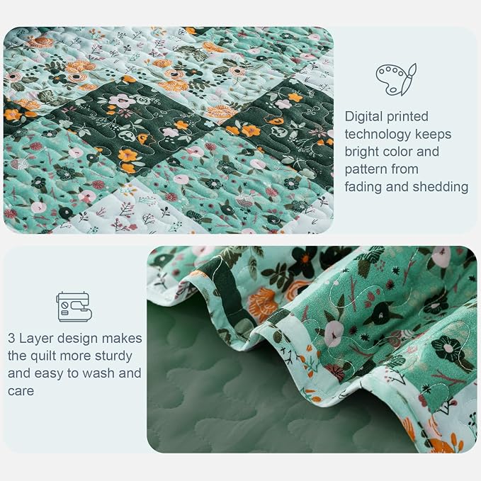 Exclusivo Mezcla Reversible Boho Quilts King Size - Image 5