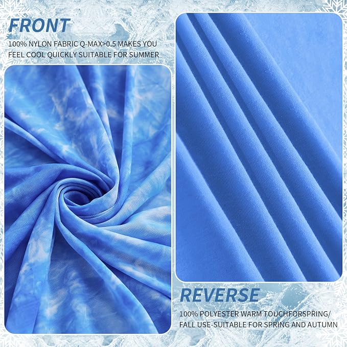 Guohaoi Cooling Blanket for Hot Sleepers and Night Sweats, Decortive Tie Dye - Image 3