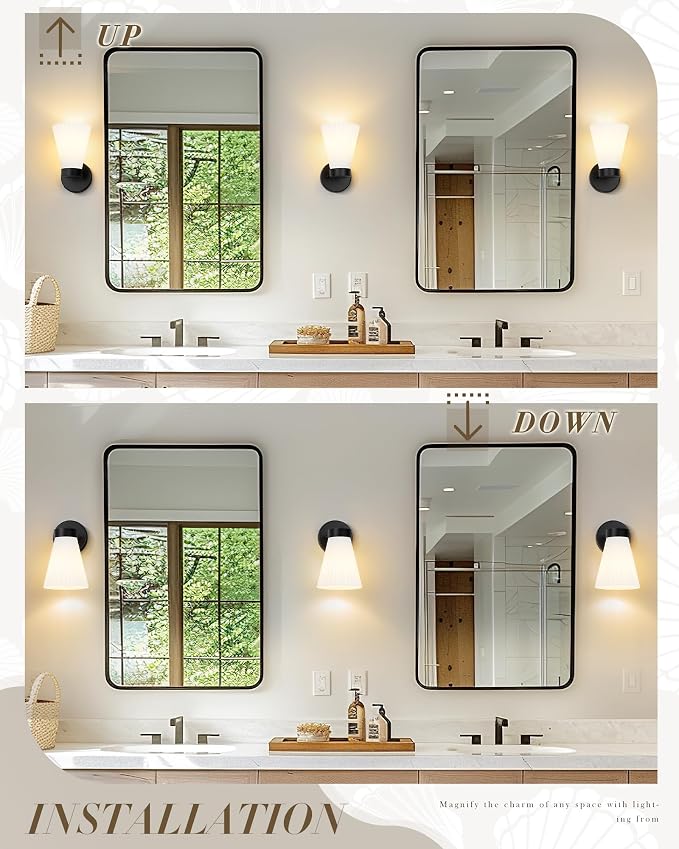 Indoor Wall Light Fixture, HWH Modern Wall Sconce Vanity Light - Image 4
