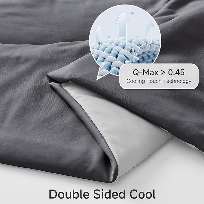 HOMFINE Cooling Comforter Japanese Double-Sided Cold Tech Fabric Cooling Blanket - Image 3