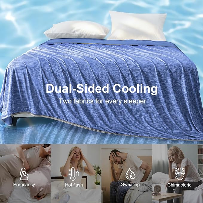 KMUSET Cooling Blanket King Size, Double Sided Summer Cooling Blankets - Image 8