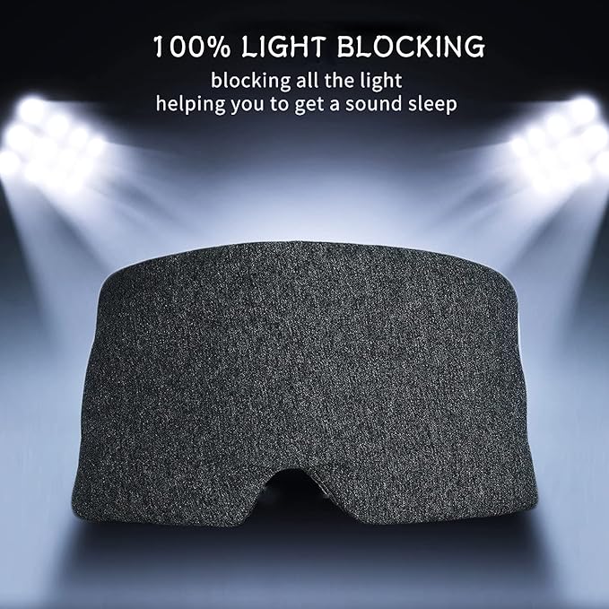 SUWEISHI 2 Pack 100% Cotton Ultra Soft Sleep Mask, Zero Pressure Natural Smooth - Image 4
