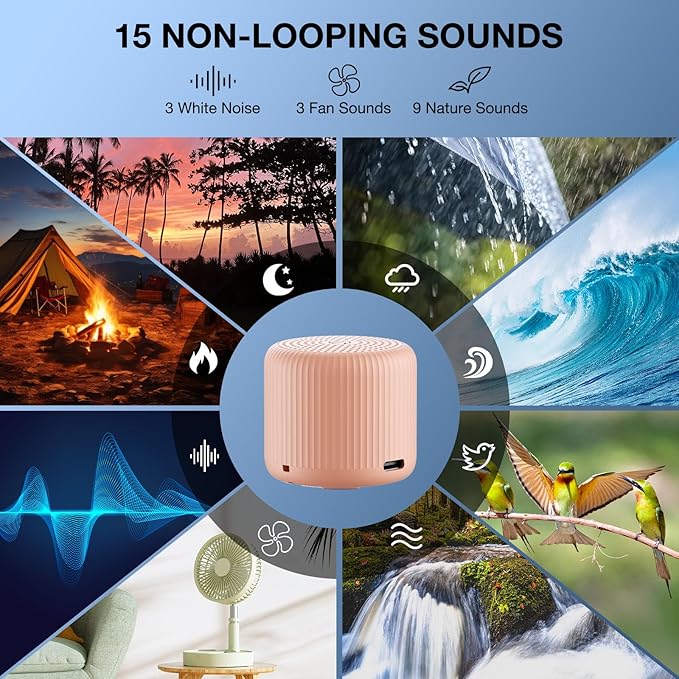 White Noise Machine Baby Portable Sound Machine, LEICEX Travel Sound Machine - Image 3