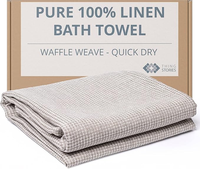 Natural Flax Linen Bath Towel by THINGSTORIES