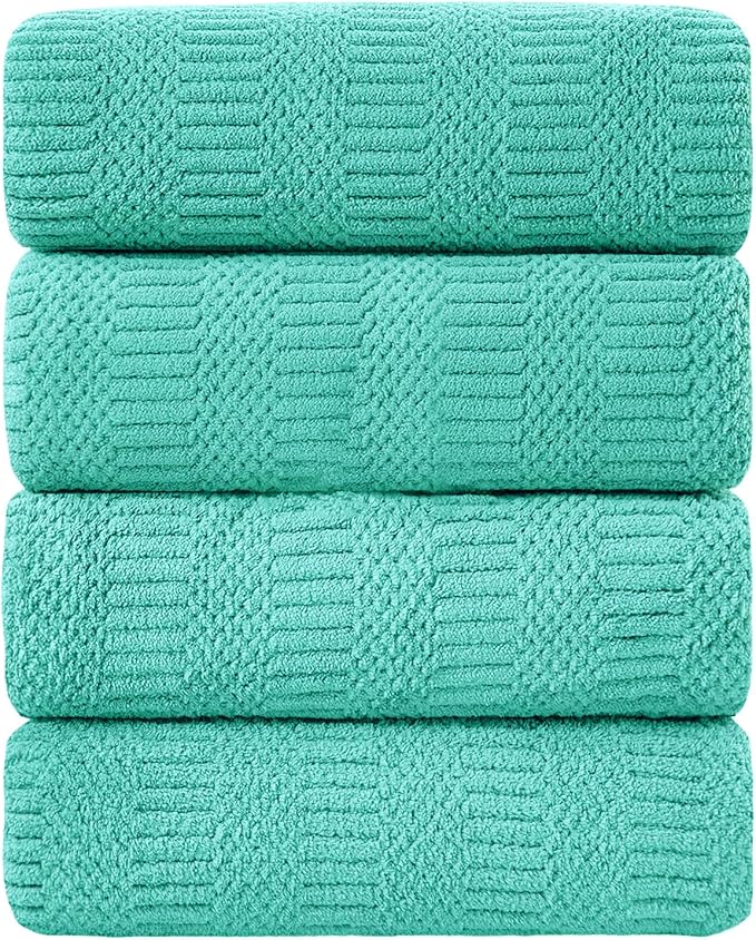 Ycosy 4 Pack Extra Large Microfiber Bath Towels Set, 35x70 inches, Less Lint by Ycosy