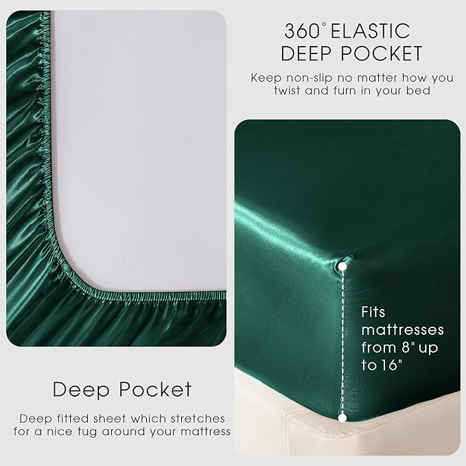 FreshCulture Satin Sheets Full Size - Image 4