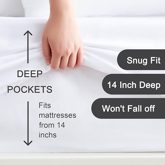 Hotella 100% Microfiber Ultra Soft 72"x84" California King Size Fitted Sheet - Image 2