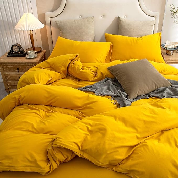 PURE ERA Jersey Knit Duvet Cover Set 100% T-Shirt Cotton Super Soft Comfy 3pc - Image 4