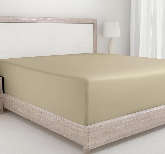California Design Den California King Fitted Sheet Cotton Only, Soft 400 Thread by CaliforniaDesignDen