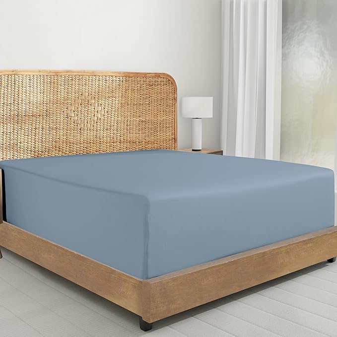California Design Den 100% Organic Cotton Twin Fitted Sheet, Deep Pocket by CaliforniaDesignDen