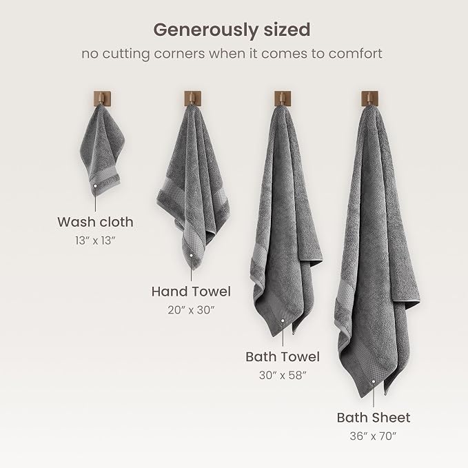 BIOWEAVES 100% Organic Cotton 700 GSM Plush Bath Towels 30" x 58" GOTS Certified - Image 7