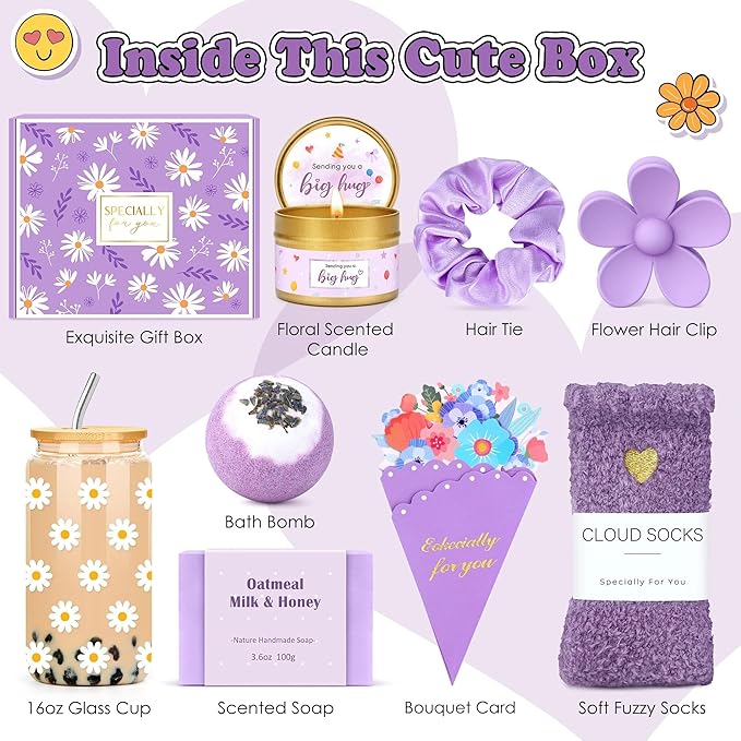 Gift Baskets for Women Unique Birthday Gifts for Women self care cheer up gifts - Image 7