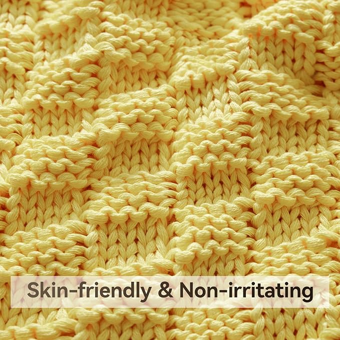 Knitted Weighted Blanket for Adult, No Beads Heavy Blanket 60” x 80'' 20lbs - Image 4