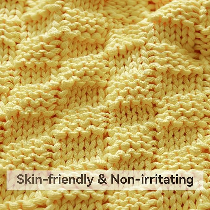 Knitted Weighted Blanket for Adult, No Beads Heavy Blanket 60” x 80'' 17lbs - Image 4