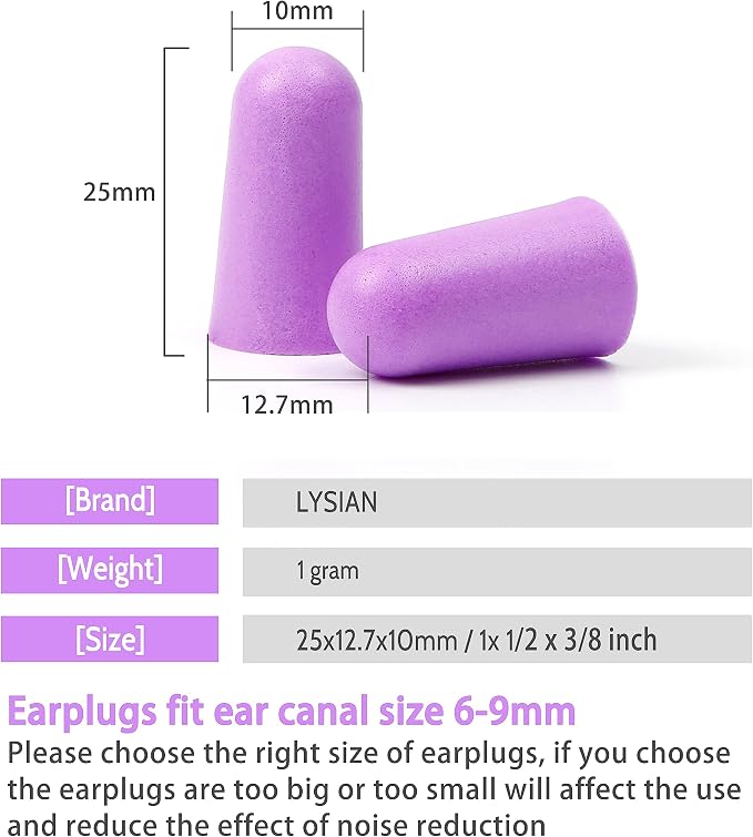 LYSIAN Ultra Soft Foam Earplugs Sleep - Image 7