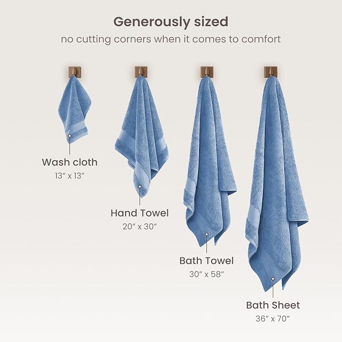 BIOWEAVES 100% Organic Cotton 700 GSM Plush Bath Towels 30" x 58" GOTS Certified - Image 7
