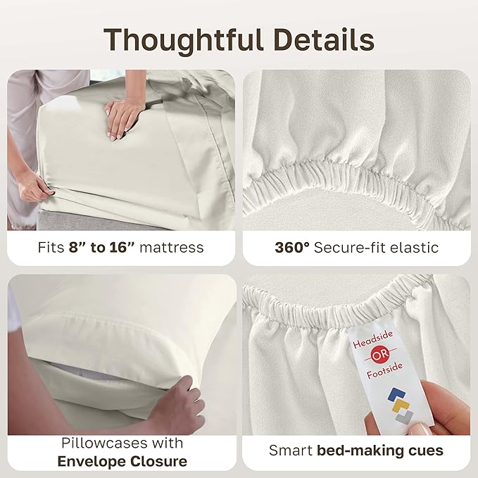 California Design Den 6-Pc Queen Size Sheet Set - Image 6