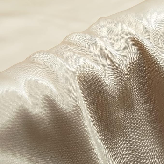 Aormenzy Satin Body Pillow Cover Set of 2, 20x54 Inches Taupe Case - Image 2