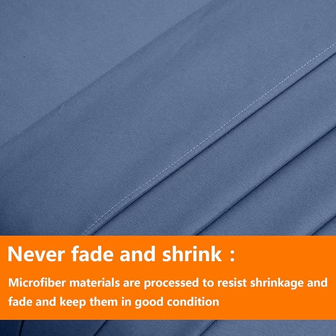 TAIMIT Slate Blue King Comforter Set - Image 7