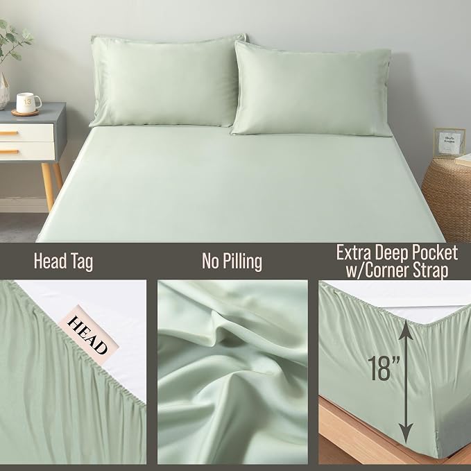 Bella Coterie Luxury Bamboo Viscose California King Size Fitted Sheet Only | - Image 3