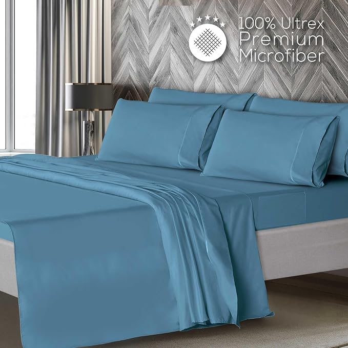 Mueller Ultratemp King Size Sheets Set, Super Soft 1800, 6 Piece, Deep Pocket - Image 3