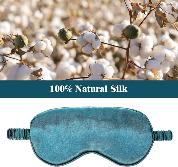 Silk Satin Sleeping Mask Eye Mask Set Include 2 Blindfold Eyeshade Elastic - Image 5
