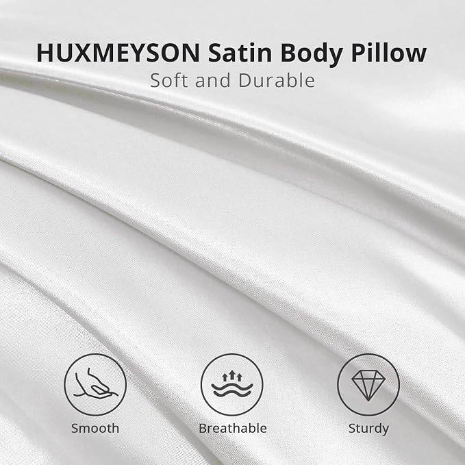 HUXMEYSON Body Pillow with Satin Pillowcase, Body Pillow - Image 3