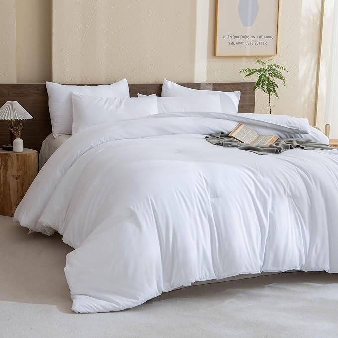 Paxrac Classic Pure White California King Comforter, 3 Pieces Oversized King by Paxrac