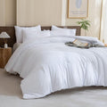 Paxrac White Comforter Full Size, 3 Pieces Boho Comforter Set, Lightweight by Paxrac