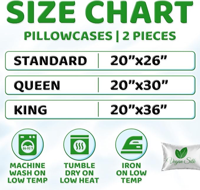 Pillow Cases - 100% Viscose Derived from Bamboo - Cooling Pillowcase - King Size - Image 8
