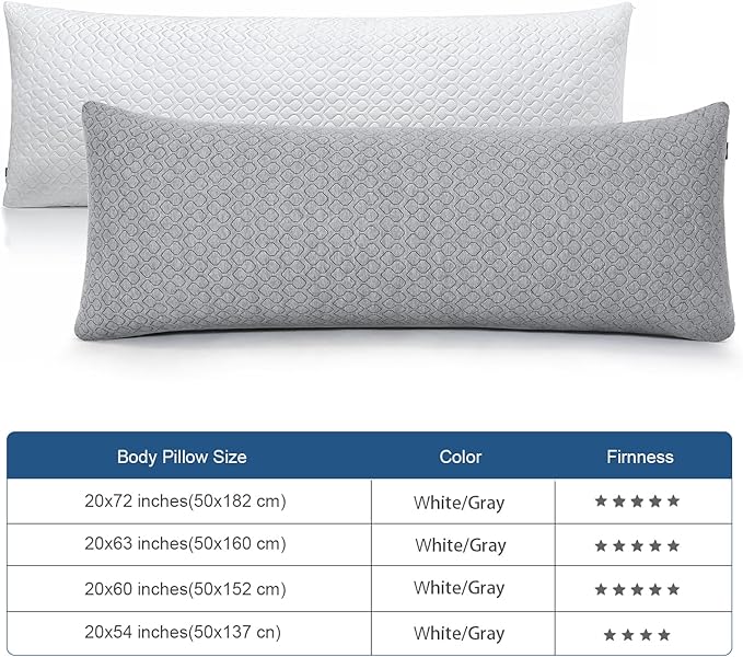Rainmr Extra Long Body Pillow Memory Foam 160x50cm – Body Pillows - Image 6