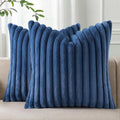Pallene Faux Fur Plush Throw Pillow Covers 24x24 Set of 2, Luxury Soft Fluffy by PALLENE