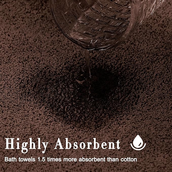 SEISSO Bath Towels, Extra Absorbent & Quick Drying Lightweight Fiber Towels - Image 4