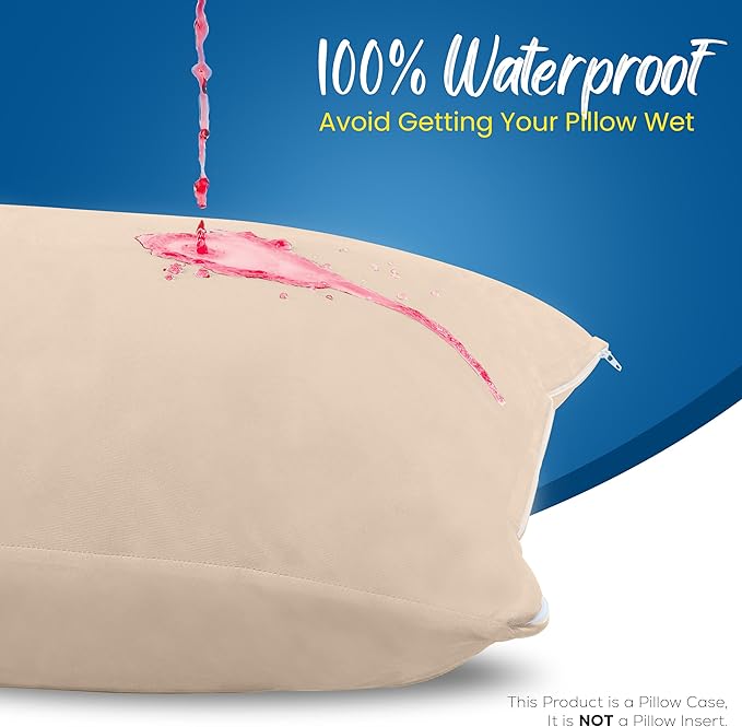 Utopia Bedding Premium 100% Waterproof Pillow Protectors - Image 3