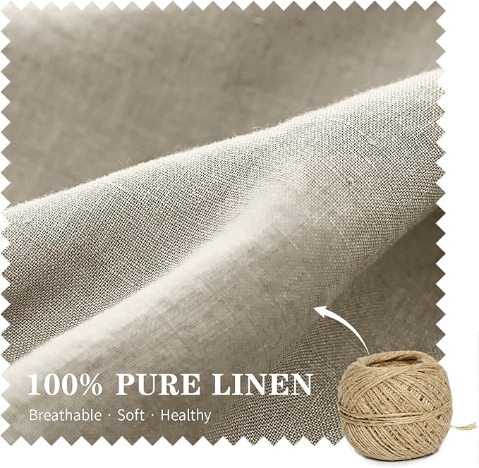 Simple&Opulence 100% Linen Lumbar Pillow Cover 12 x 20 Inches Set of 2 - Image 2