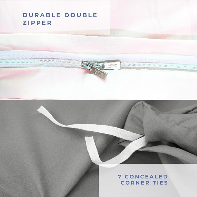 Kotton Culture 3 Pc 120"x120" Duvet Cover Set Super King Plus/Super Oversize - Image 5