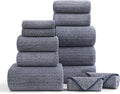 Ultra Soft Bath Towel Set, 12 Piece Family Bathroom Towel Set by BEDDING