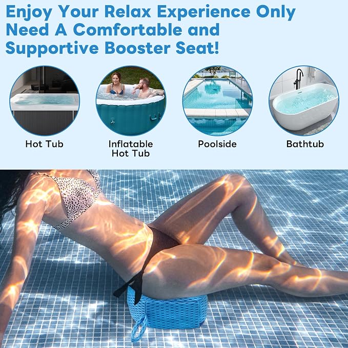 Hot Tub Booster Seat for Adults, Weighted 5" Extra Thick Spa Cushion, 4+ lbs - Image 3