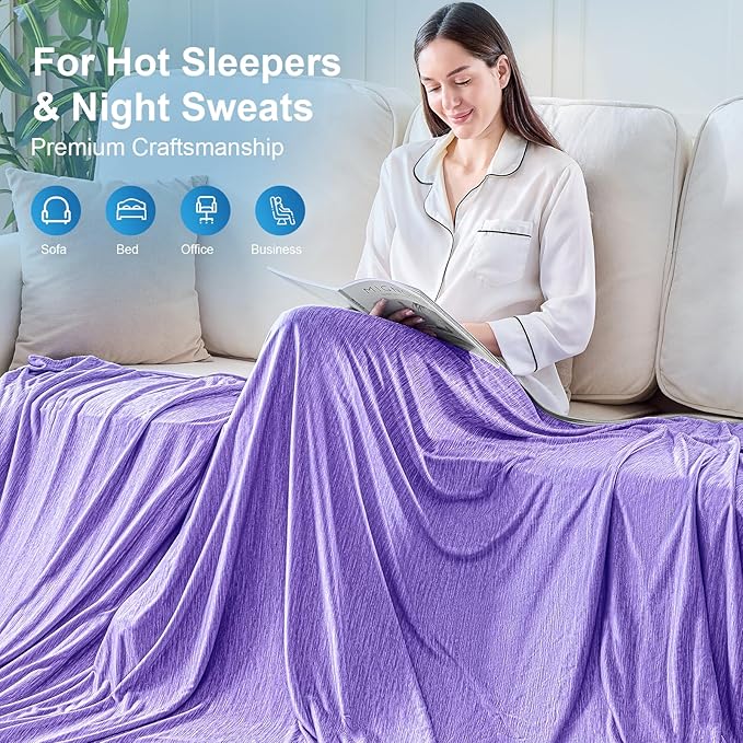 KMUSET Cooling Blanket Twin XL, Double Sided Summer Cooling Blankets - Image 8