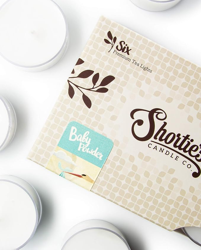 Shortie's Candle Company Baby Powder Premium Tealight Candles - Image 4