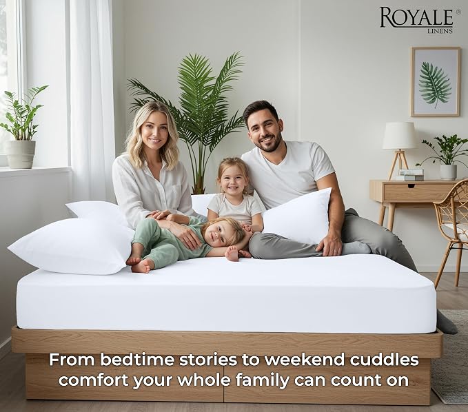 Royale Linens 100% Organic Cotton 2 Pack Fitted Sheet-Percale Weave-Super Soft - Image 6