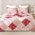 Whale Flotilla Patchwork Quilts Queen Size, Extra Soft Boho Floral Bedspreads by WHALEFLOTILLA
