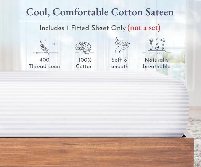 California Design Den King Fitted Sheet Only Deep Pocket - Image 5