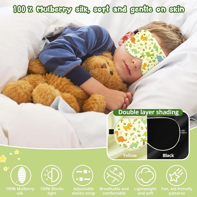 Kids Sleep Mask Eye Cover: 100% Real Natural Pure Silk Eye Mask - Image 6