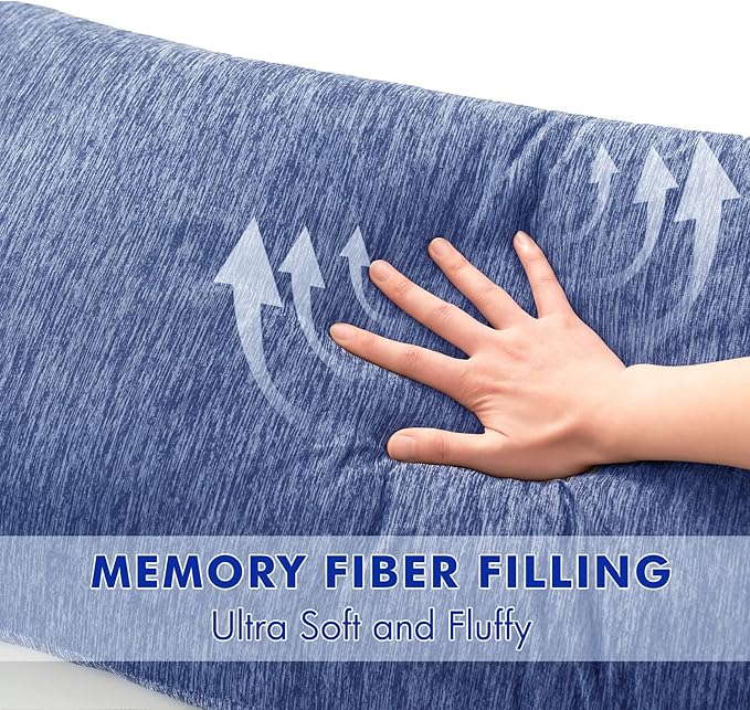 MIULEE Body Pillow for Adults Long Body Pillow for Side Sleeper Memory Foam - Image 4