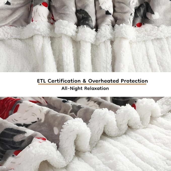 LaffyLo Heated Throw Blanket 50 x 60, Fast Heating Electric Blanket, Dual-Sided - Image 7