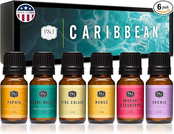 P&J Trading Fragrance Oil Caribbean Set | Pina Colada, Awapuhi Seaberry by PJTrading