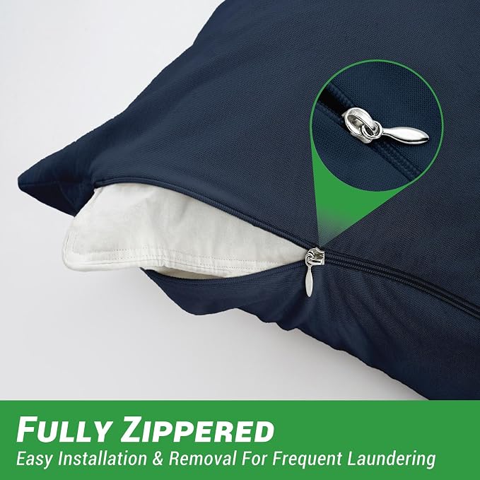 Gogreen Bamboo Rayon Waterproof Pillow Protector, Breathable Cover, Cooling Case - Image 3